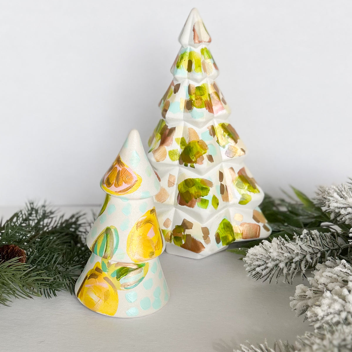 Blue and White Citrus Mini Christmas Tree – Jessica Reynolds Art