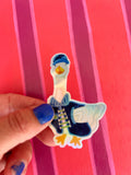3 Inch Porch Goose Sticker|Jessica Reynolds Art
