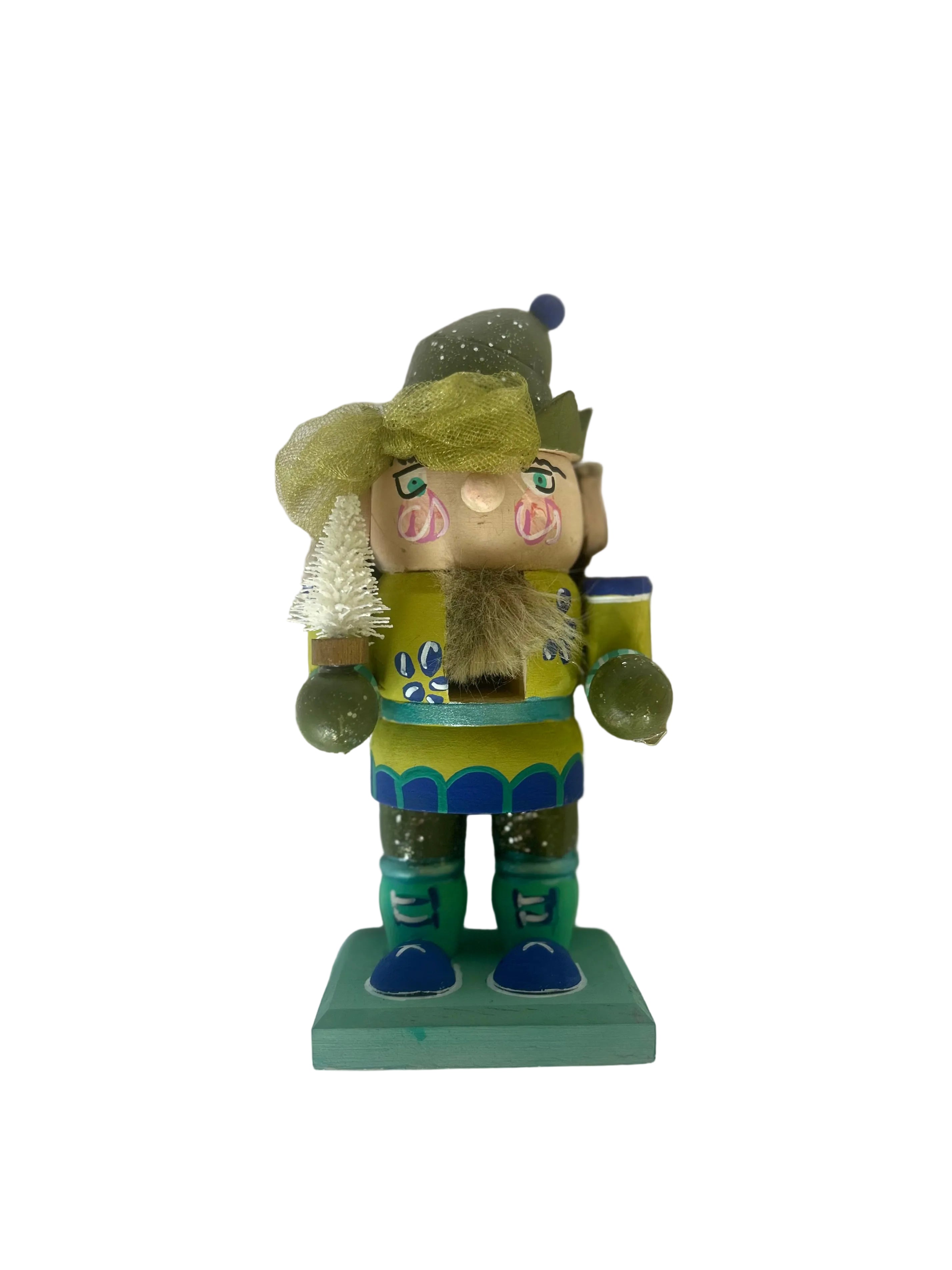 Small Green Elf Nutcracker|Jessica Reynolds Art