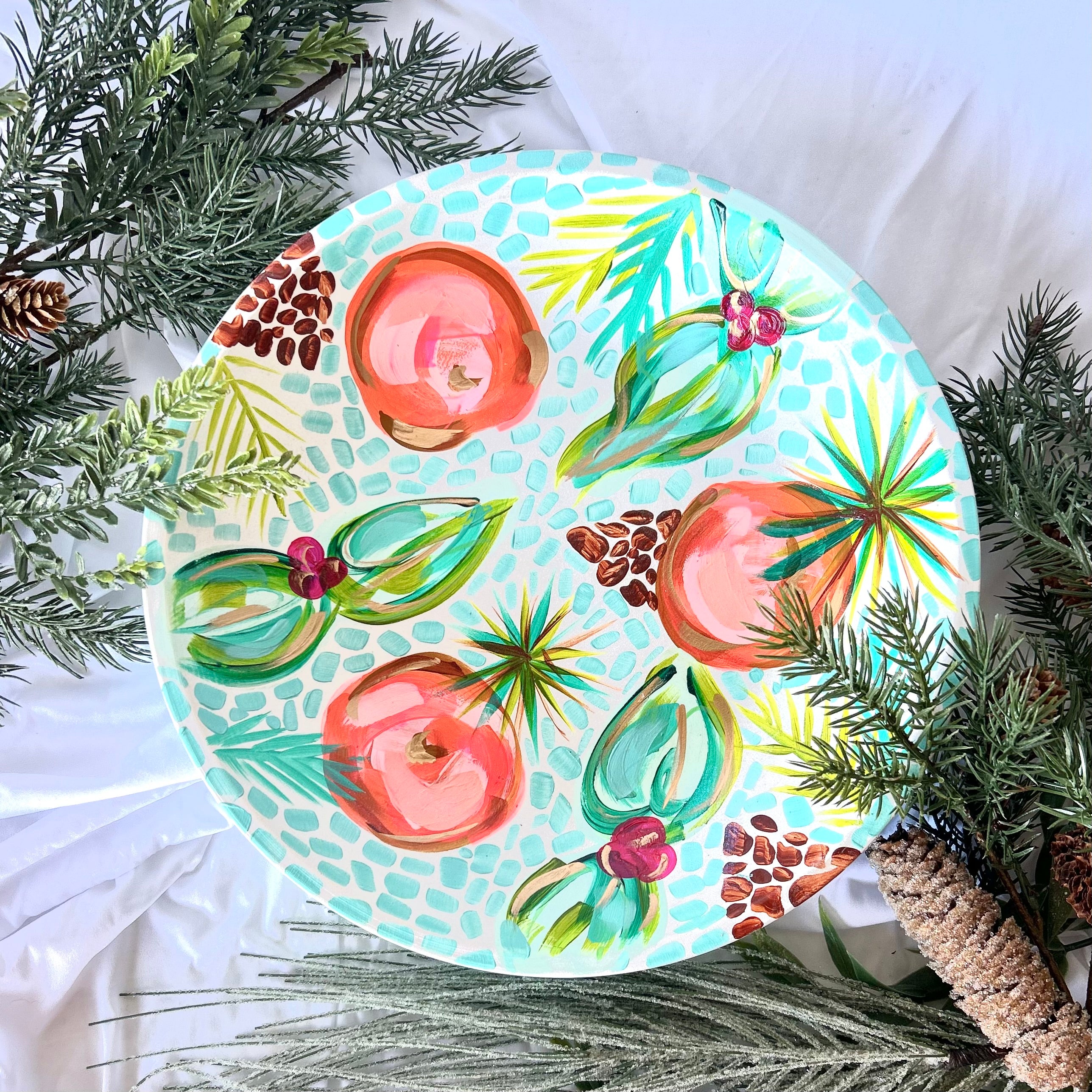 Holiday Citrus Platter|Jessica Reynolds Art