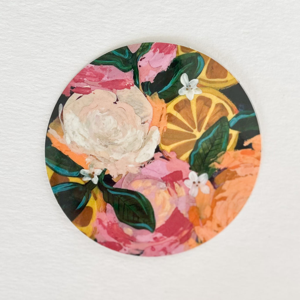 2 Inch Citrus Sticker|Jessica Reynolds Art