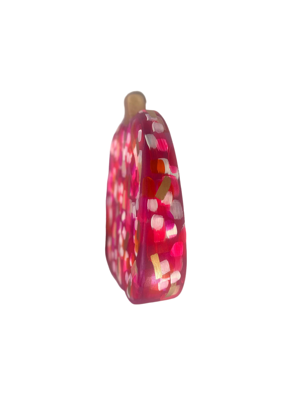 Tall Pink Abstract Shelf Pumpkin|Jessica Reynolds Art