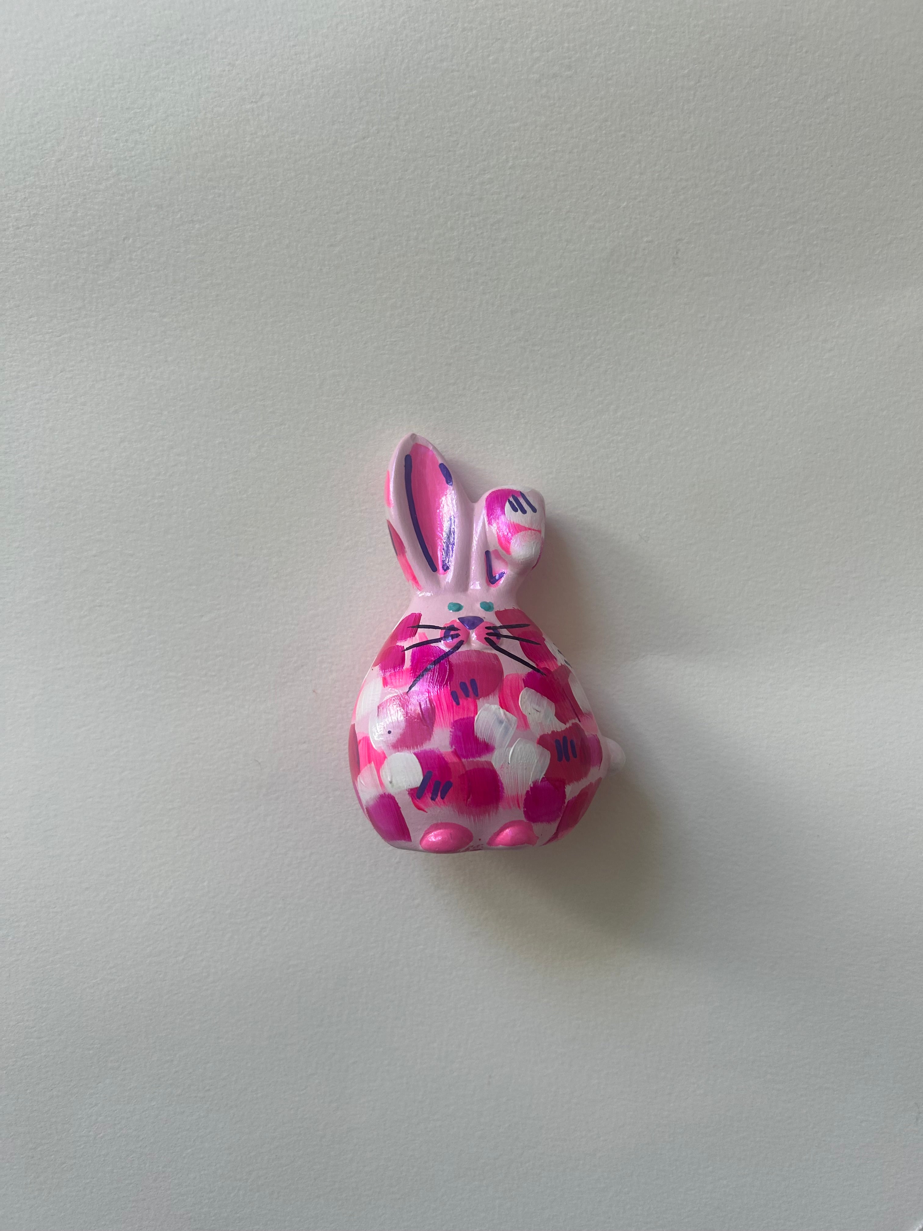 Small Pink Abstract Bunny| Jessica Reynolds Art