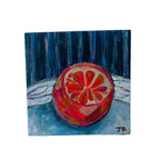 Little Square GrapefruitPolymer Lift Painting
