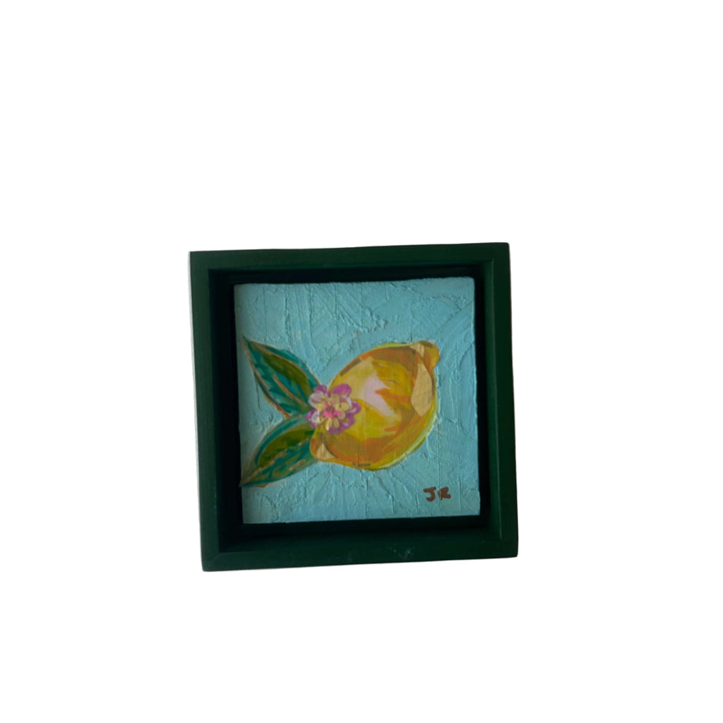 Lemons On Green|Polymer Lift Painting