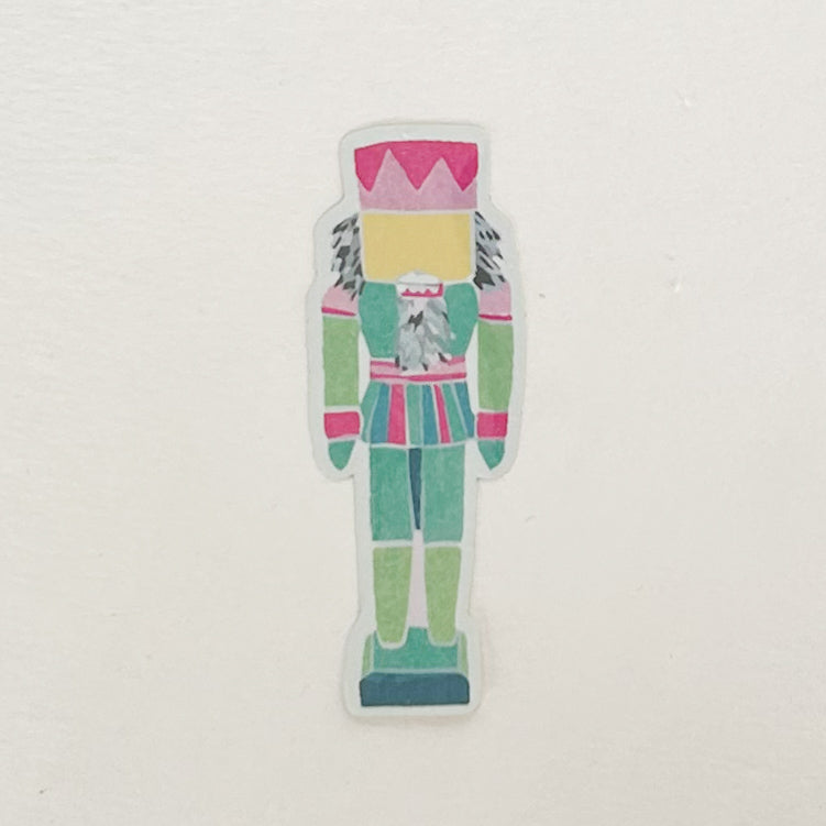 2 Inch Glitter Nutcracker Sticker|Jessica Reynolds Art