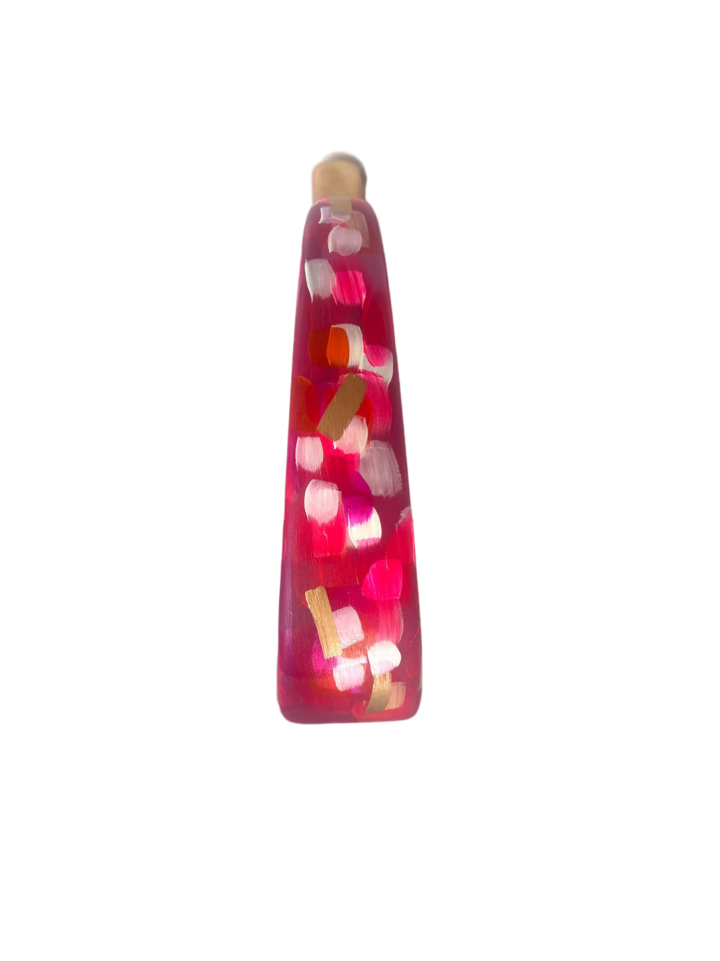 Tall Pink Abstract Shelf Pumpkin|Jessica Reynolds Art
