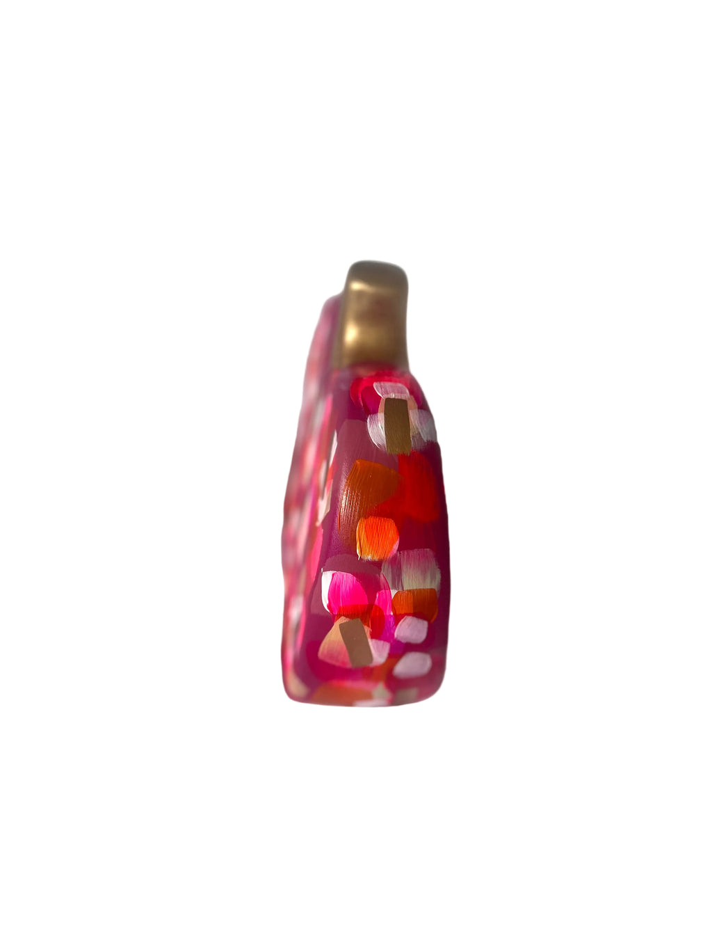 Short Pink Abstract Shelf Pumpkin|Jessica Reynolds Art