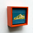 Orange and Teal Shoe|Polymer Lift Painting