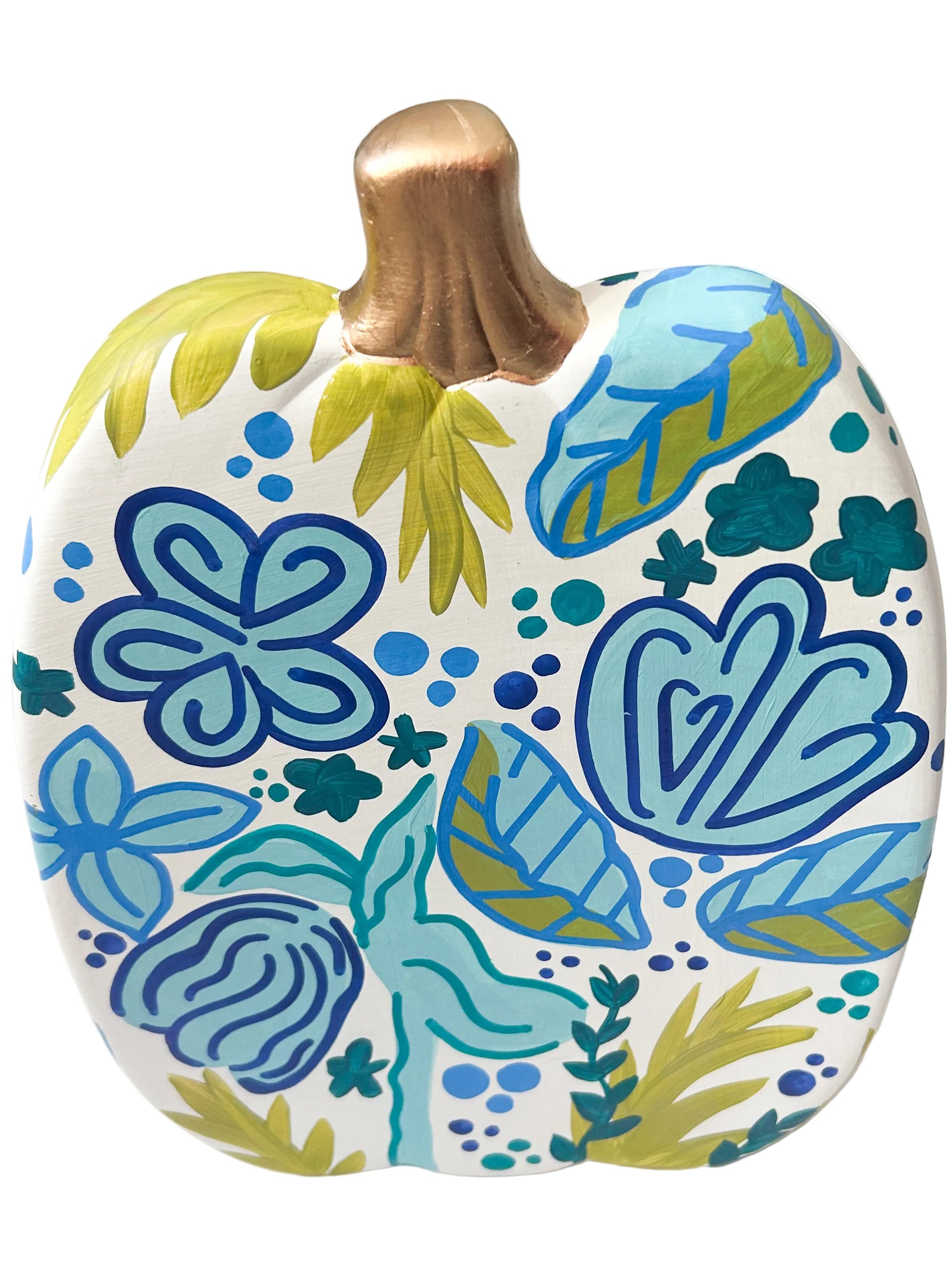 Floral Leaves Pumpkin|Jessica Reynolds Art