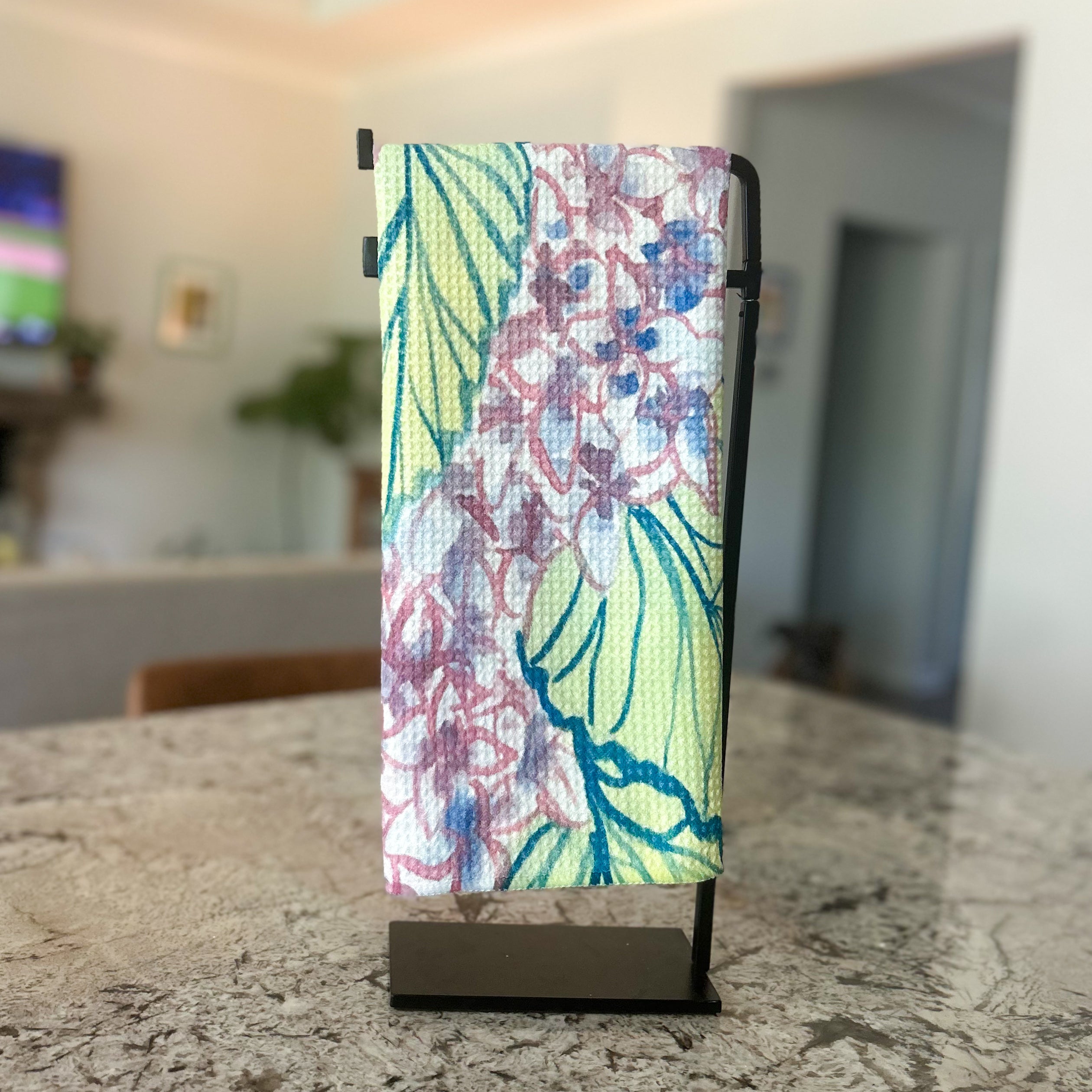 Watercolor Hydrangeas Tea Towel|Jessica Reynolds Art