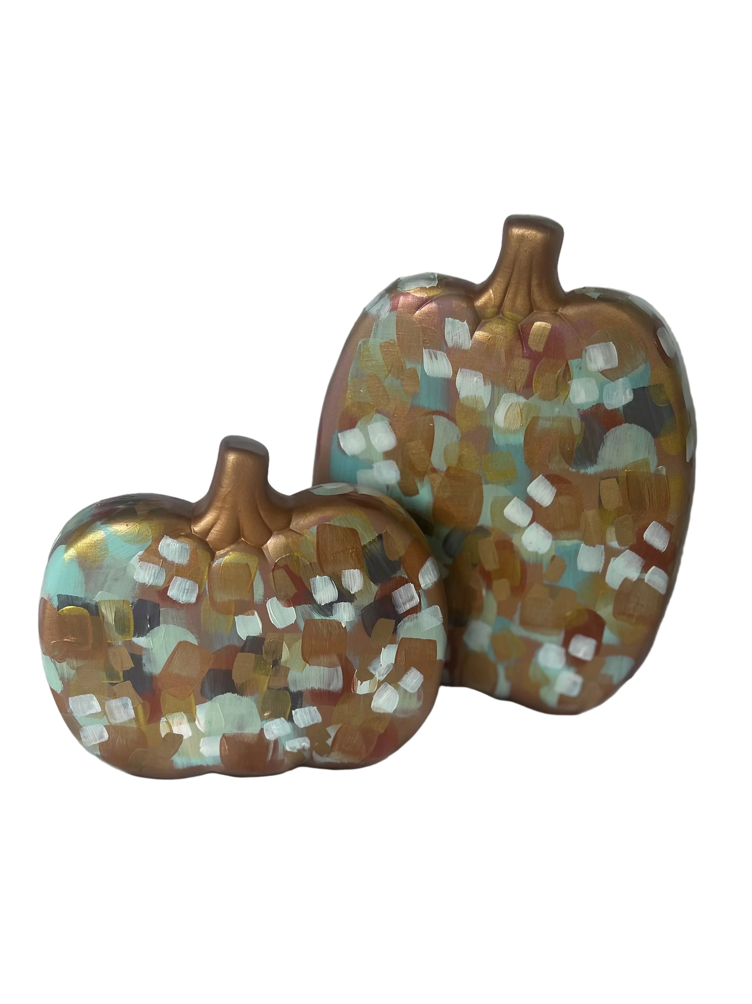 Tall Copper Abstract Shelf Pumpkin|Jessica Reynolds Art