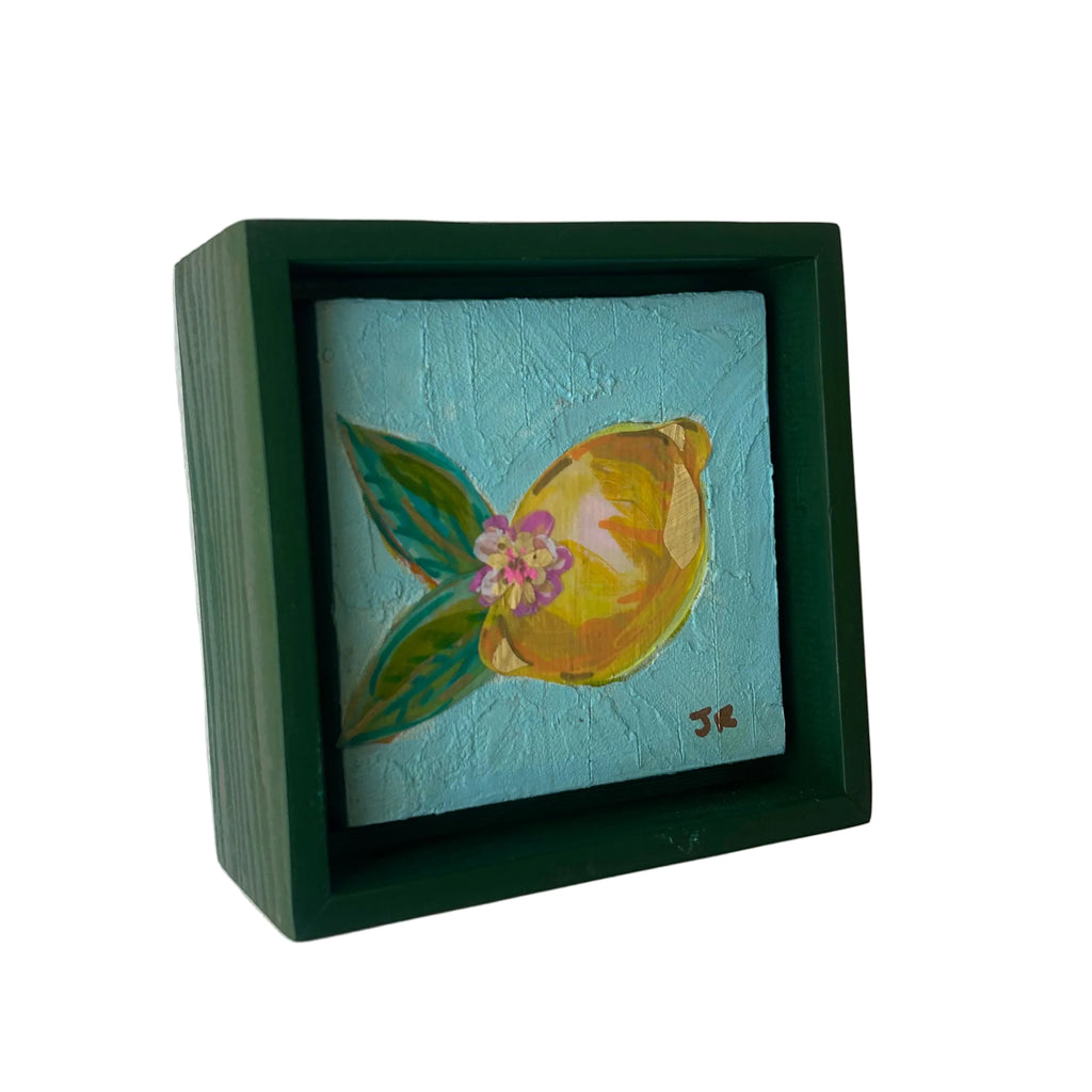 Lemons On Green|Polymer Lift Painting