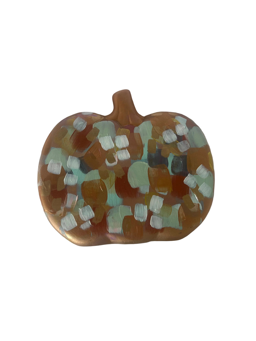 Short Copper Abstract Shelf Pumpkin|Jessica Reynolds Art