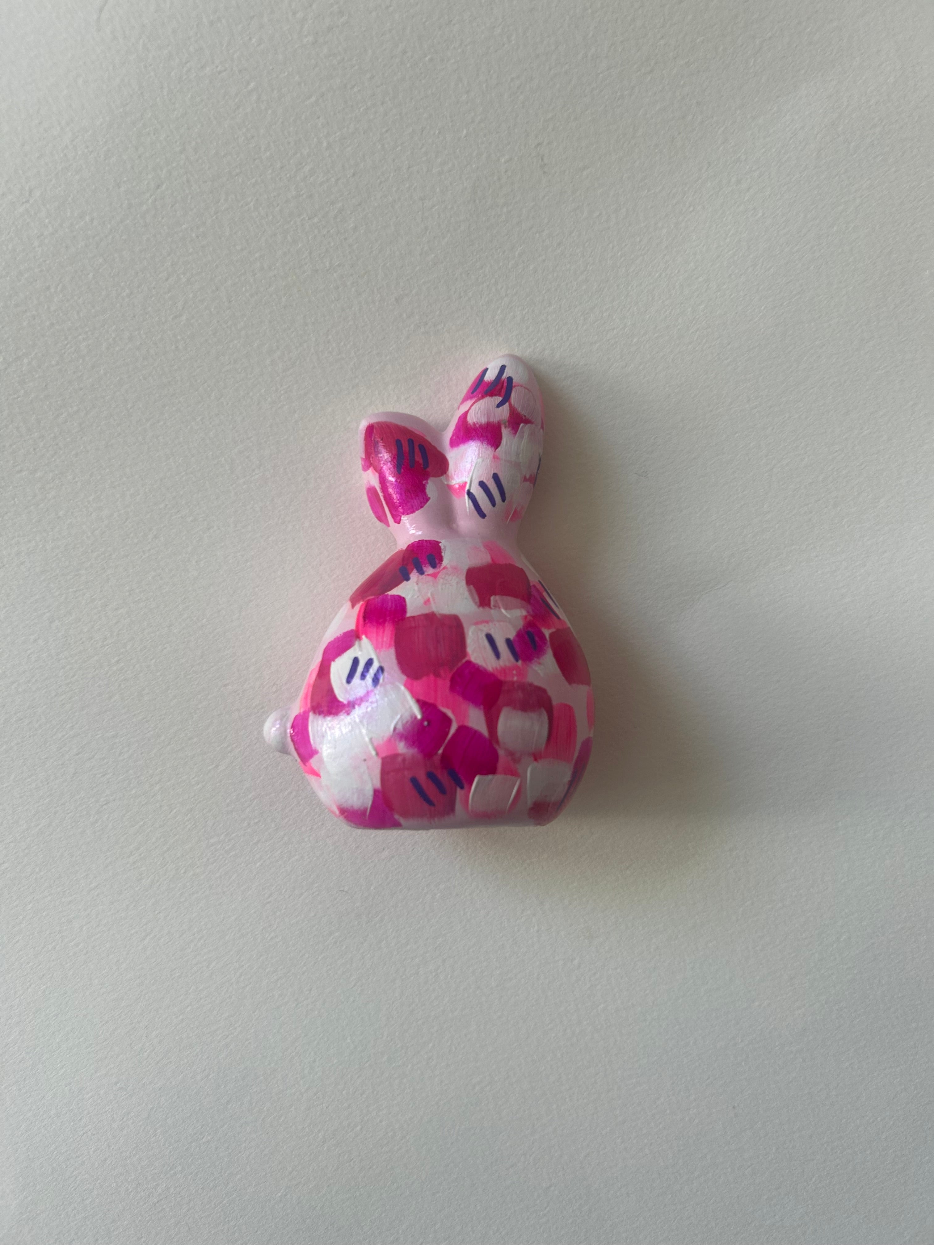 Small Pink Abstract Bunny| Jessica Reynolds Art