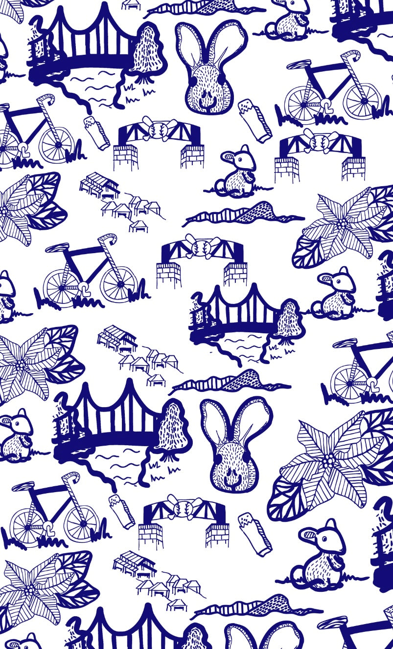 Greenville Toile Tea Towel|Jessica Reynolds Art