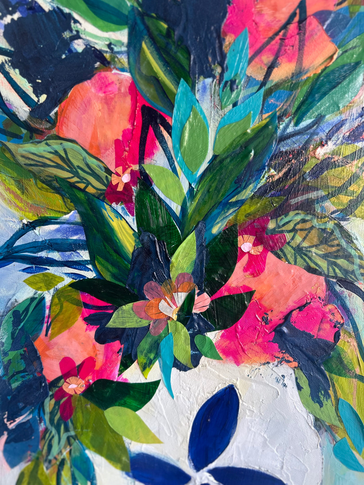 Saturday's Bouquet |Polymer Lift Painting