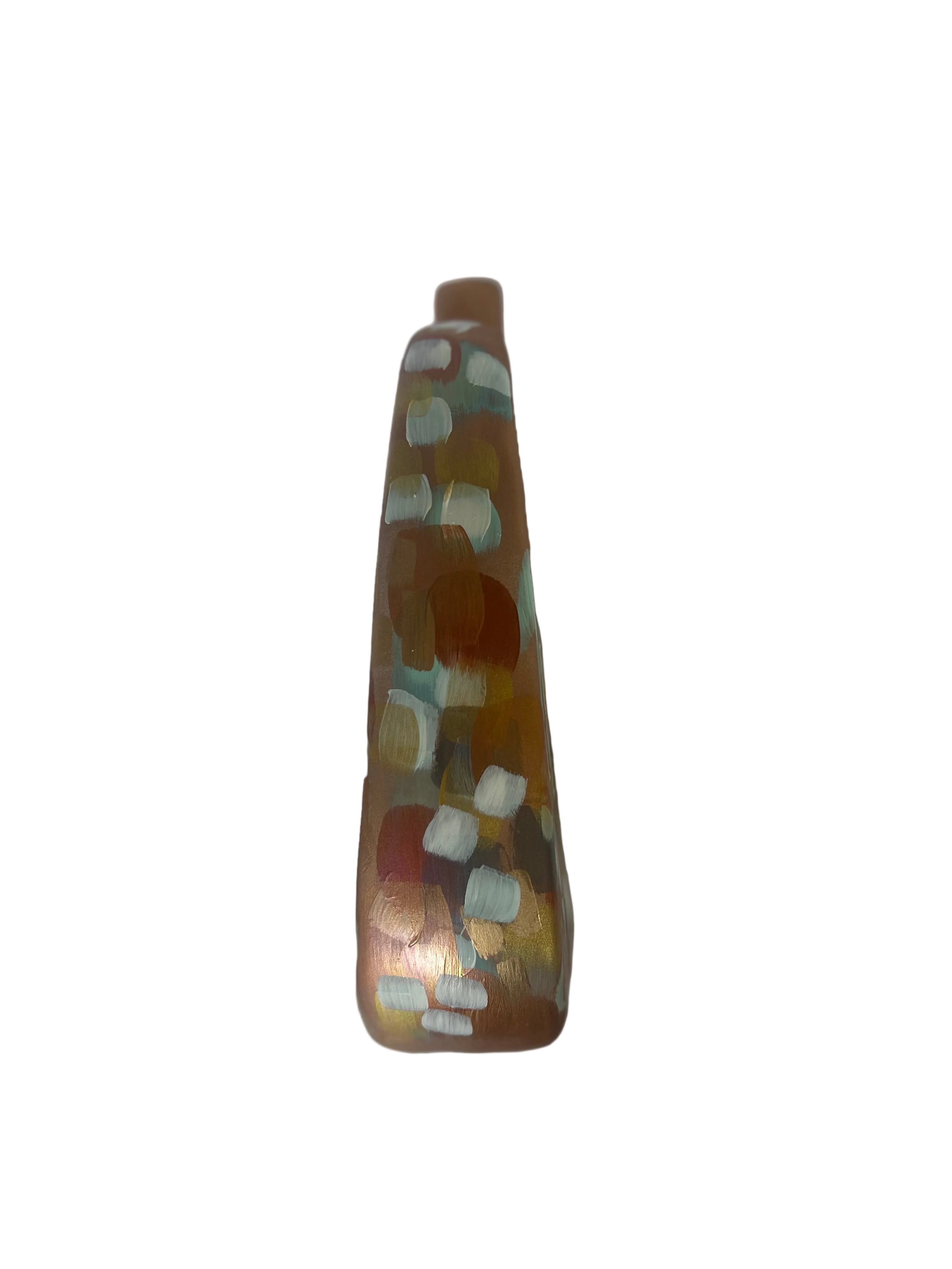 Tall Copper Abstract Shelf Pumpkin|Jessica Reynolds Art