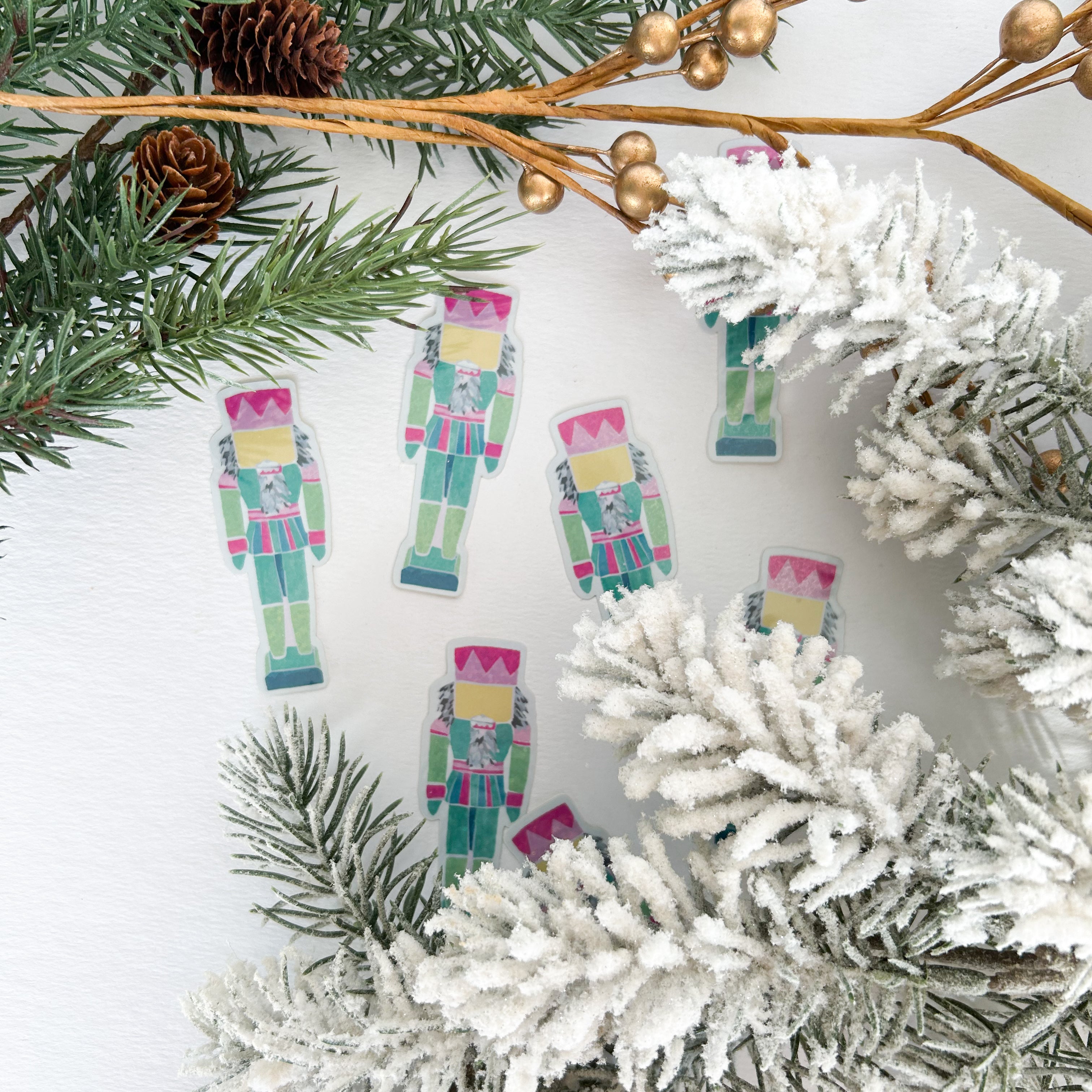 2 Inch Glitter Nutcracker Sticker|Jessica Reynolds Art