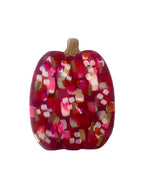 Tall Pink Abstract Shelf Pumpkin|Jessica Reynolds Art