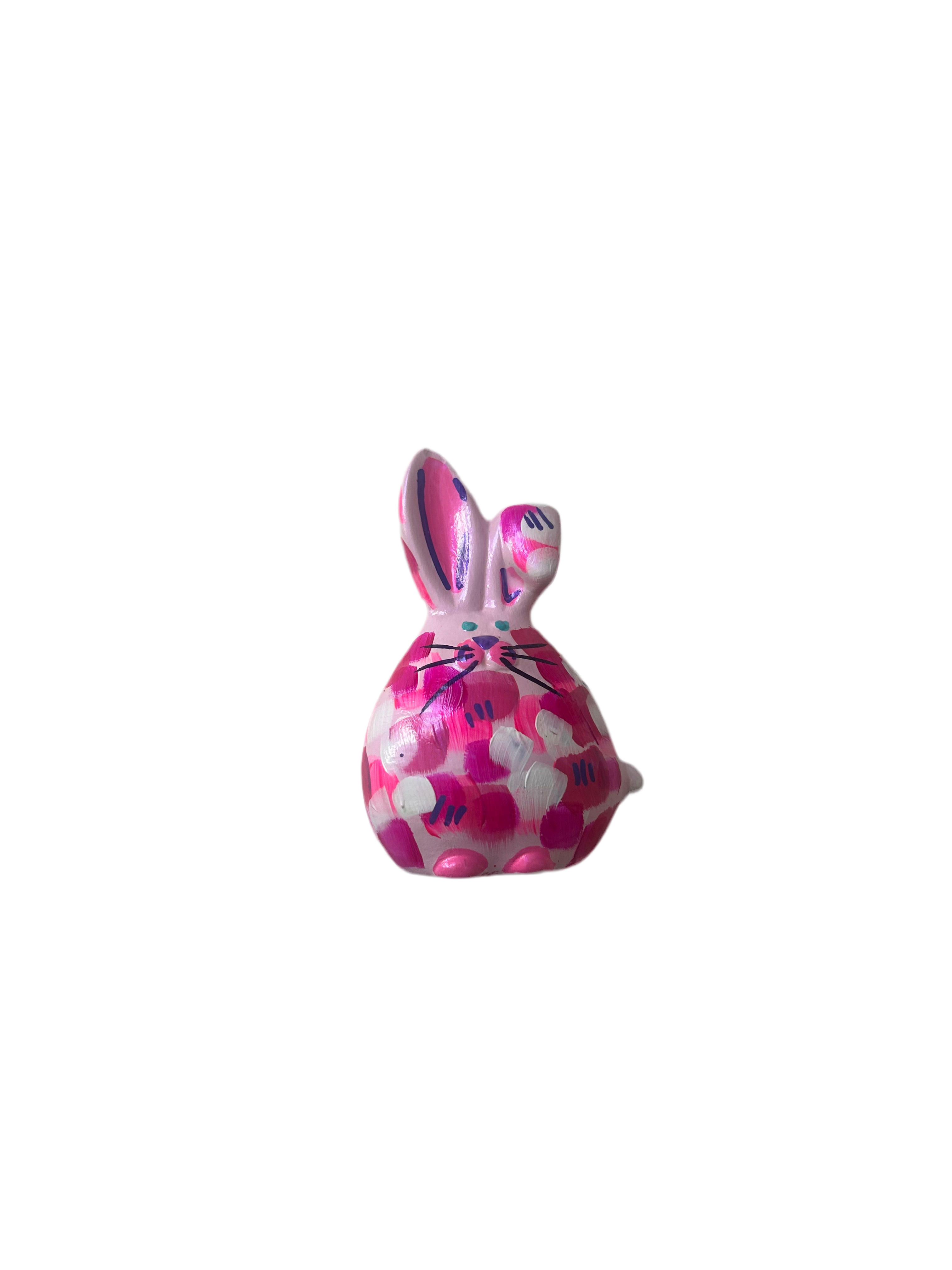 Small Pink Abstract Bunny| Jessica Reynolds Art