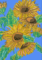 Sunflower Tea Towel|Jessica Reynolds Art