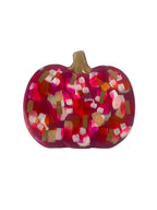 Short Pink Abstract Shelf Pumpkin|Jessica Reynolds Art