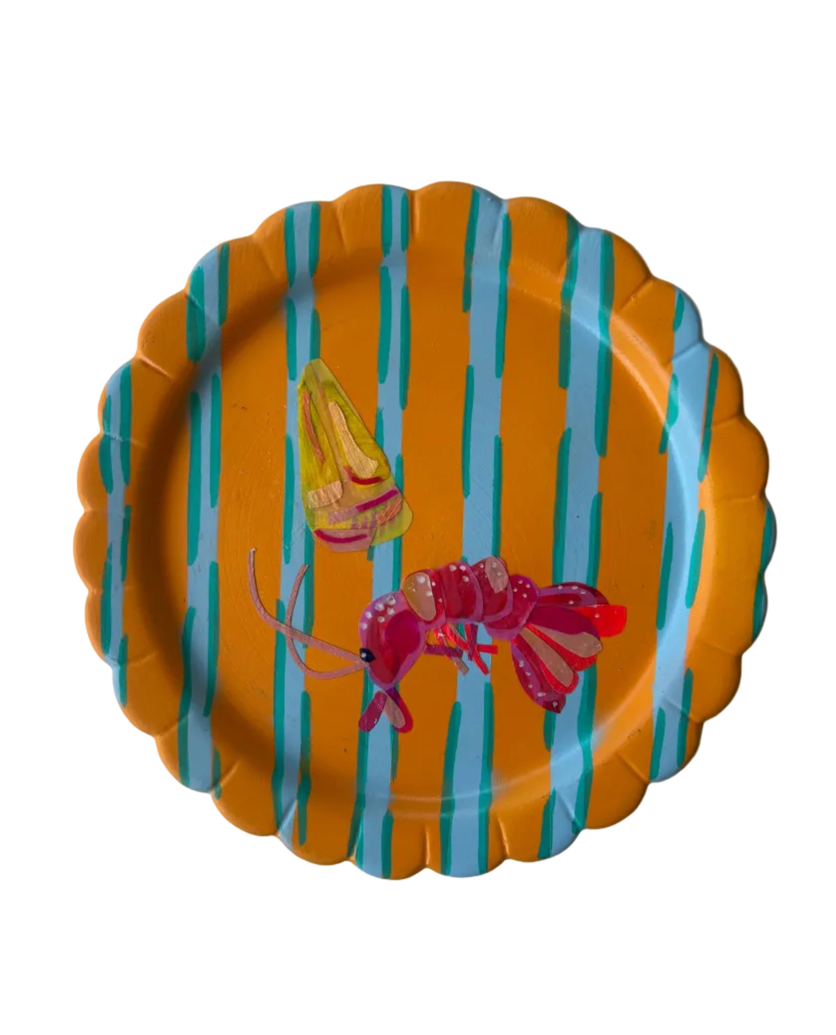 Sunflower Shrimp| Polymer Lift Painting
