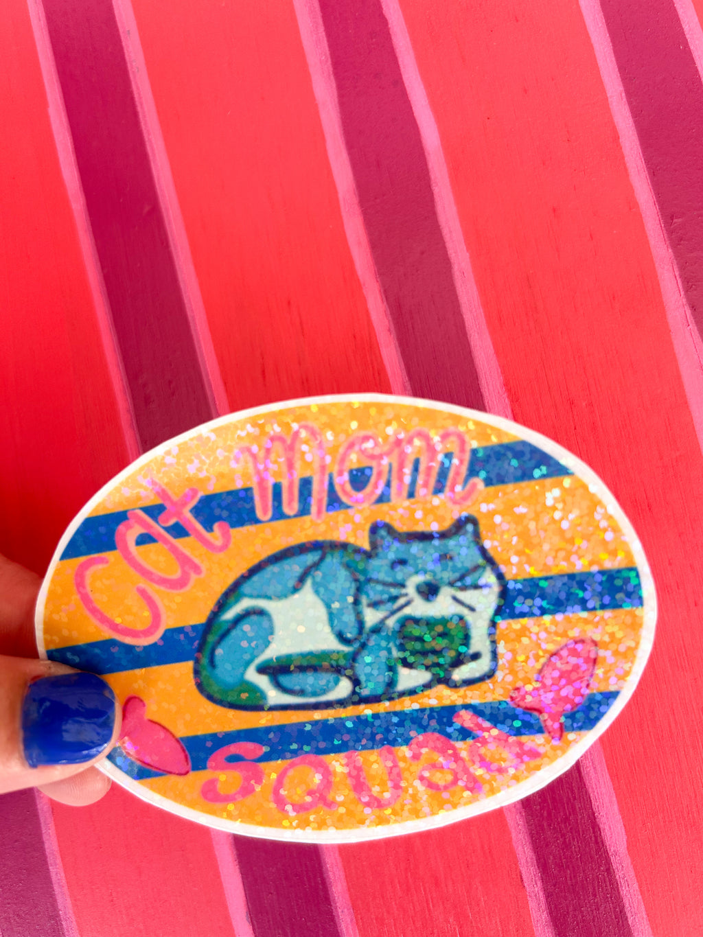 Cat Mom Squad Sticker|Jessica Reynolds Art