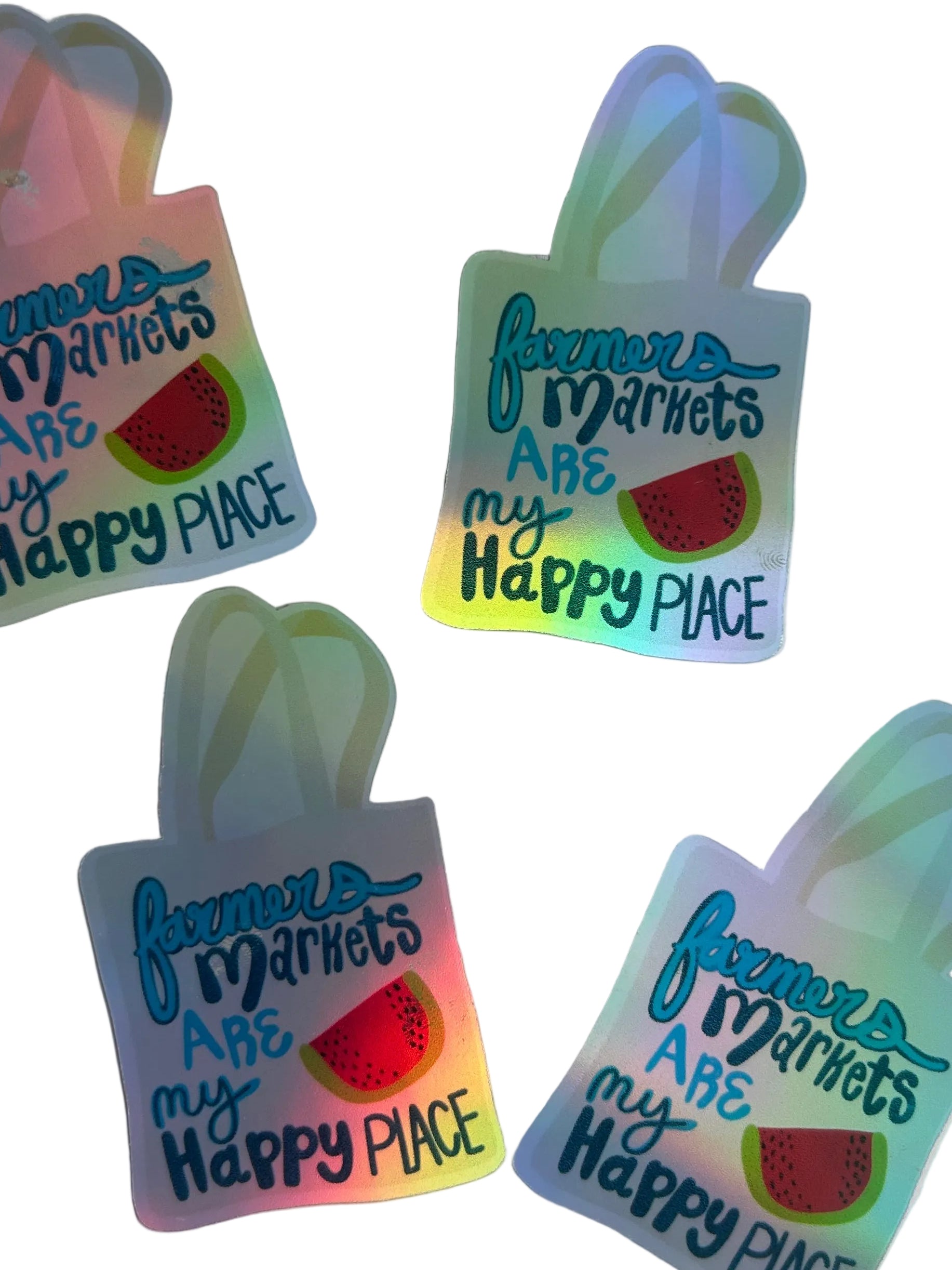 Farmers Markets are My Happy Place Sticker|Jessica Reynolds Art