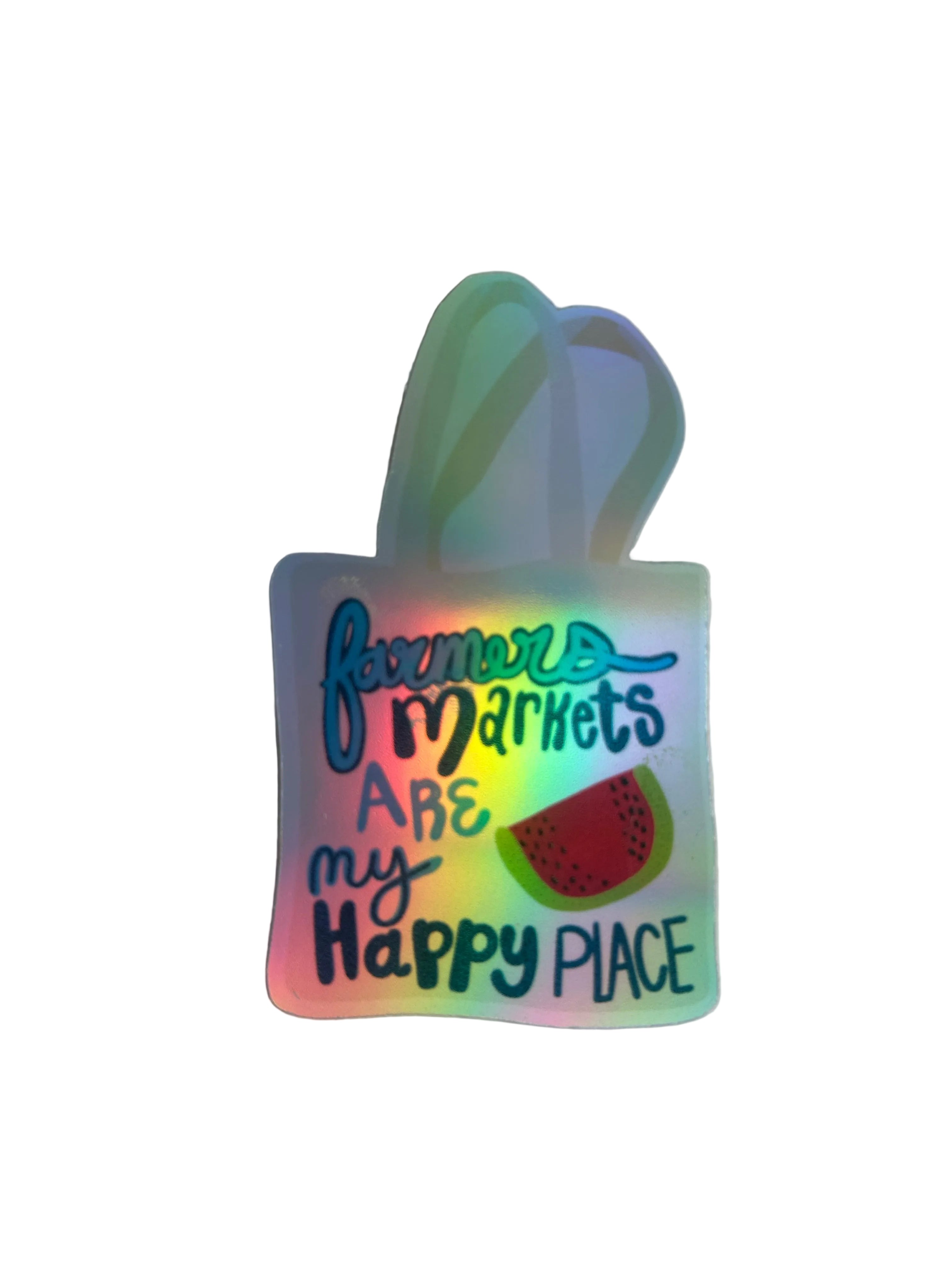 Farmers Markets are My Happy Place Sticker|Jessica Reynolds Art