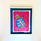 Silly Little Beetle|Polymer Lift and Bead Embroidery Painting