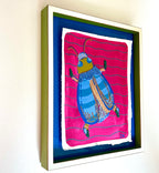 Silly Little Beetle|Polymer Lift and Bead Embroidery Painting
