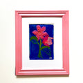 Blush and Blue Florals|Polymer Lift and Bead Embroidery Painting