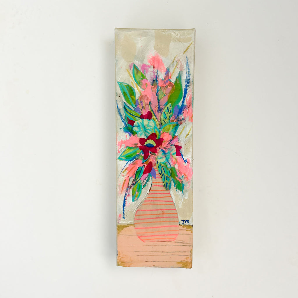 Neutral and Pink Florals|Polymer Lift Painting