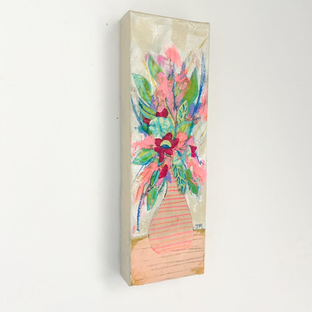 Neutral and Pink Florals|Polymer Lift Painting