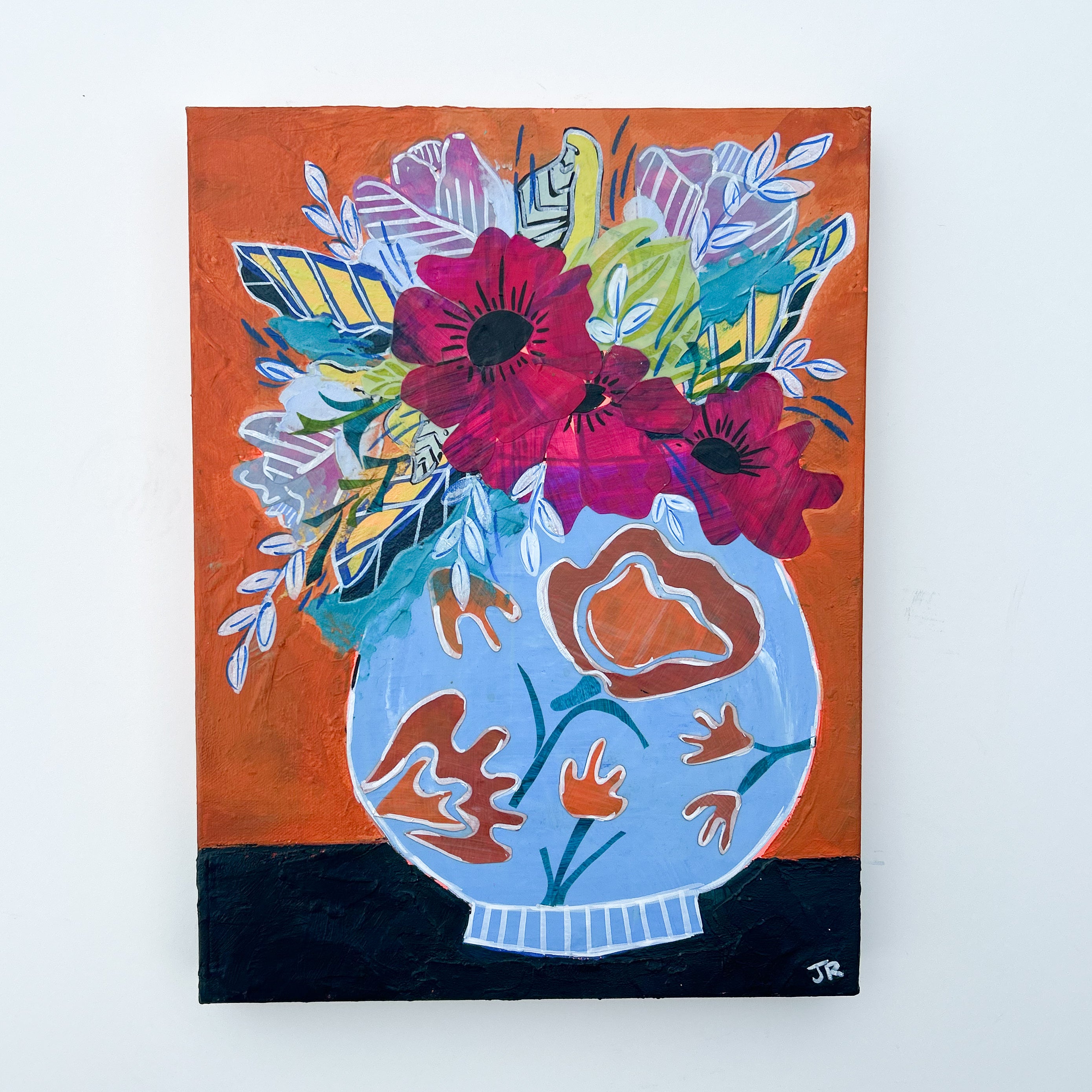 Vintage Vase|Polymer lift Painting