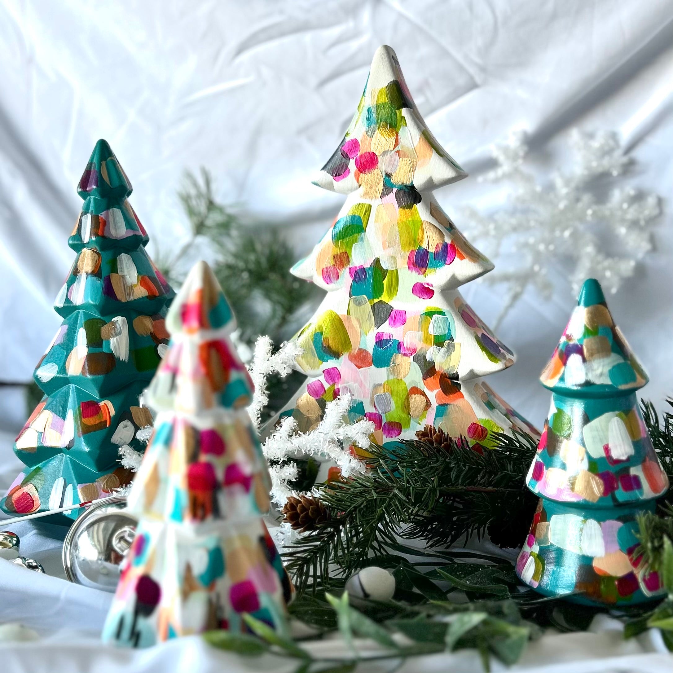 Teal and Bright Large Tree|Jessica Reynolds Art