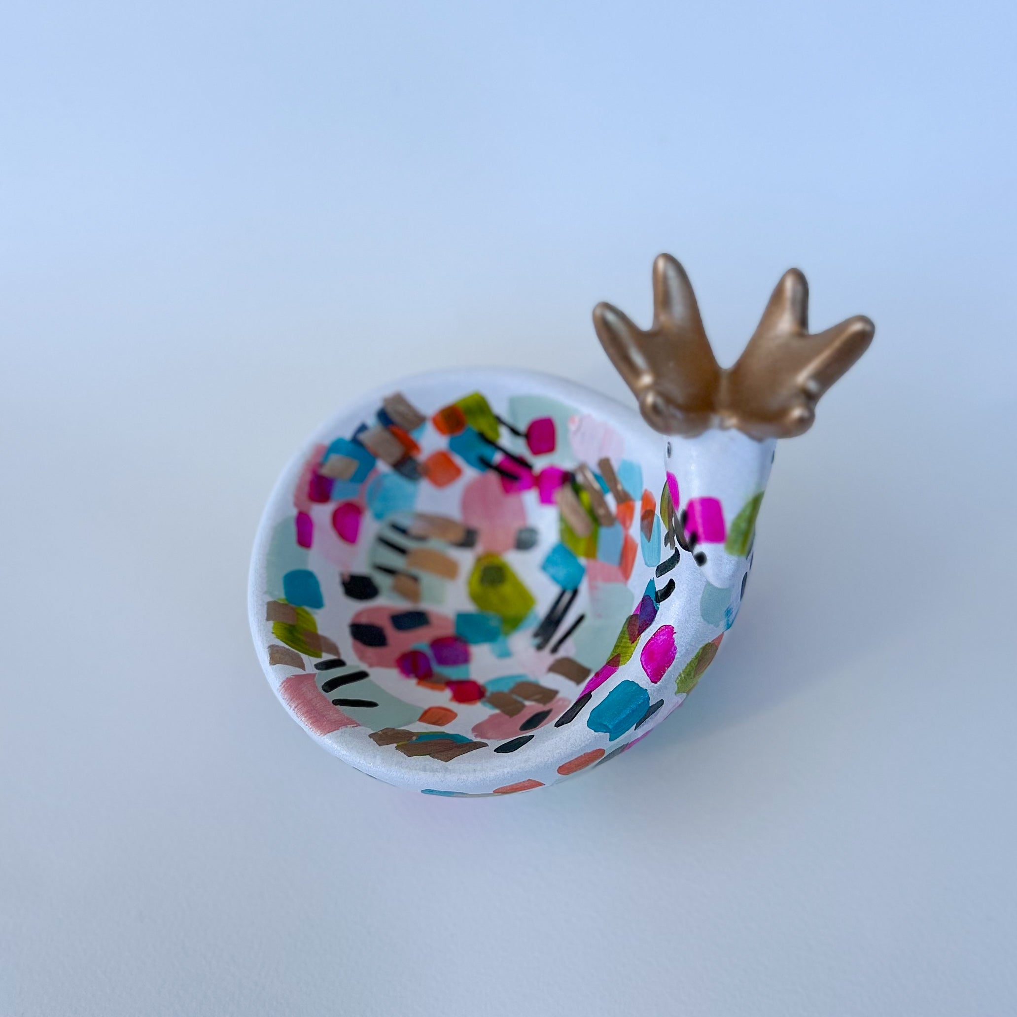 Bright Reindeer Bowl|Jessica Reynolds Art
