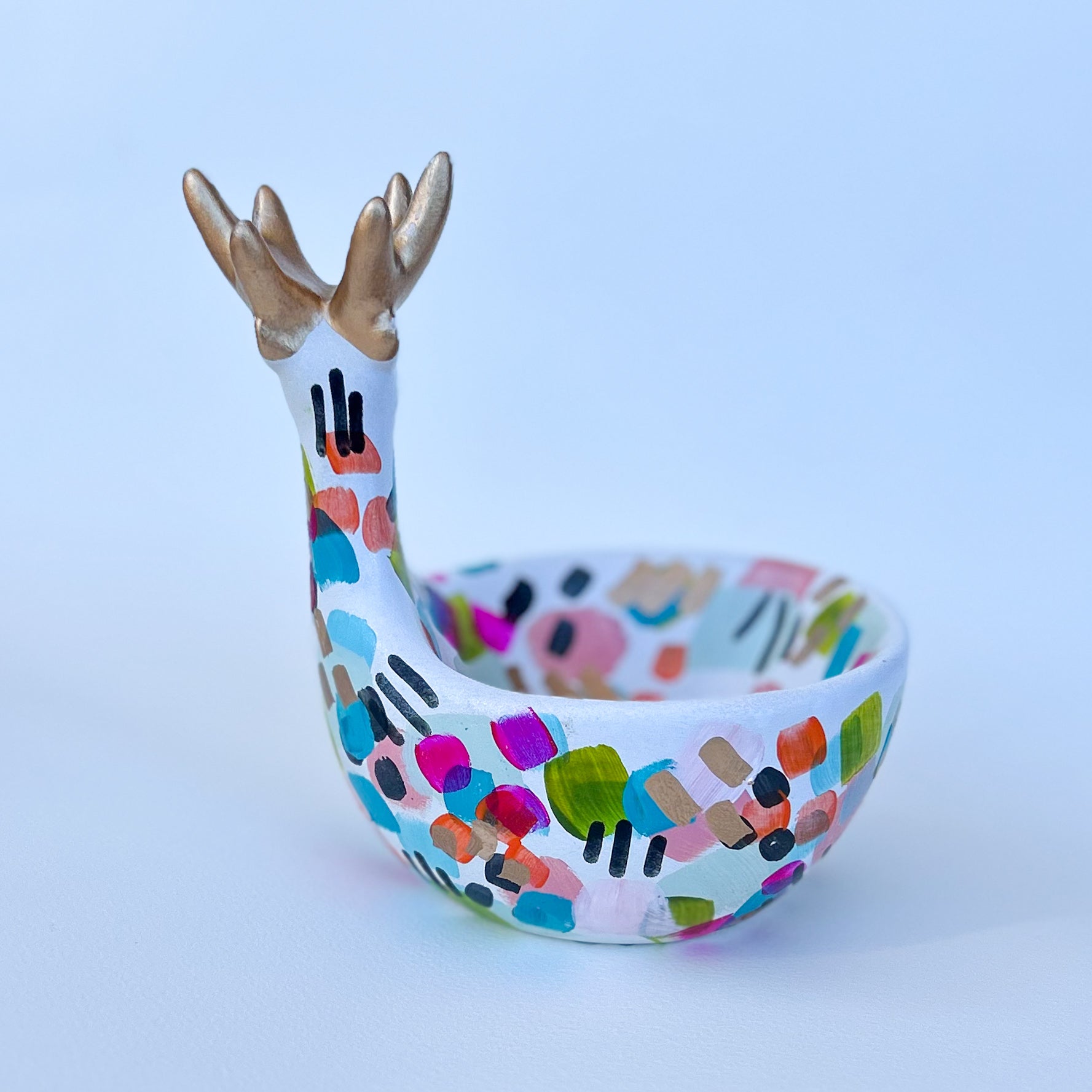 Bright Reindeer Bowl|Jessica Reynolds Art