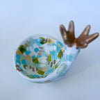 Icy Blue Reindeer Bowl|Jessica Reynolds Art