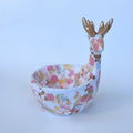 Blush Reindeer Bowl|Jessica Reynolds Art