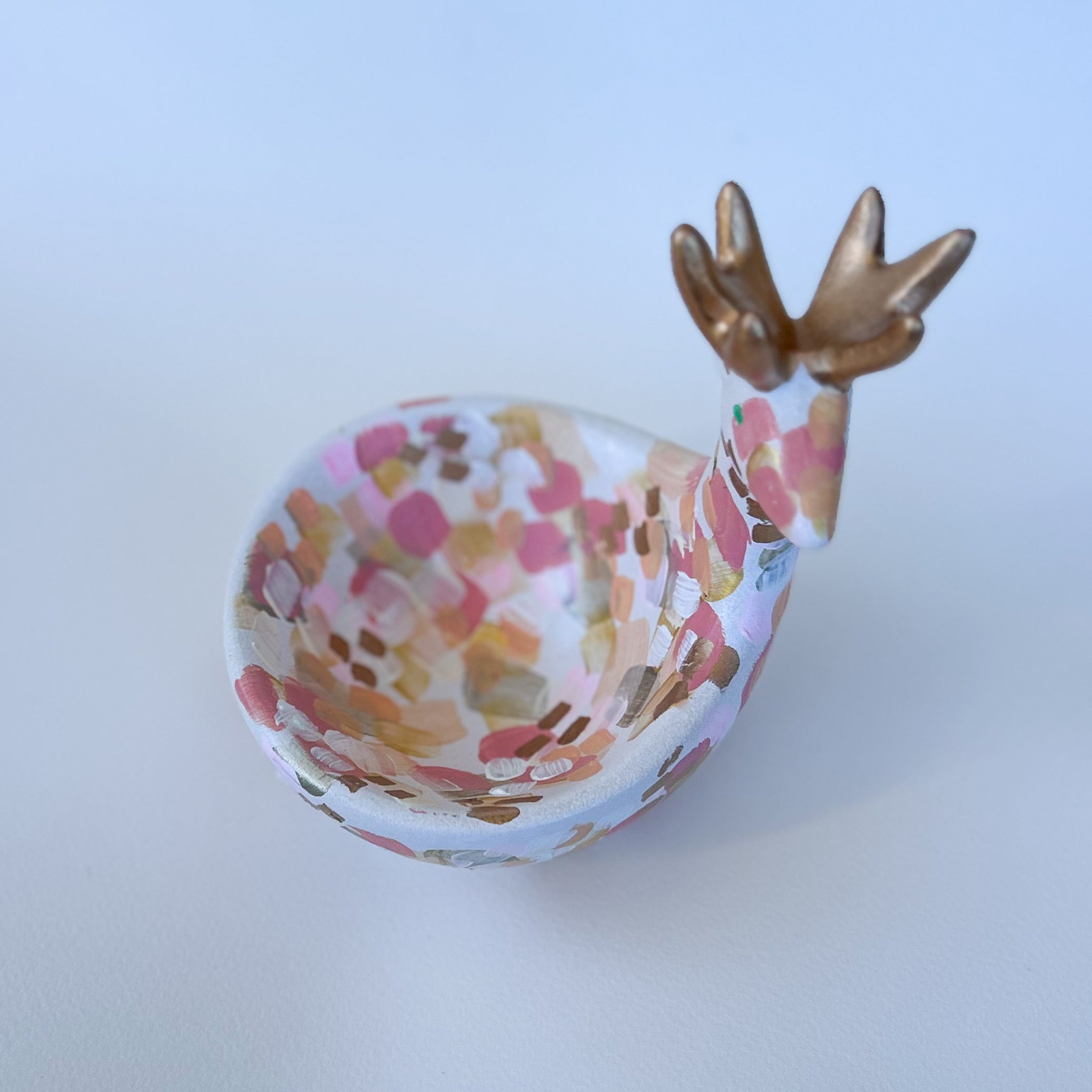 Blush Reindeer Bowl|Jessica Reynolds Art