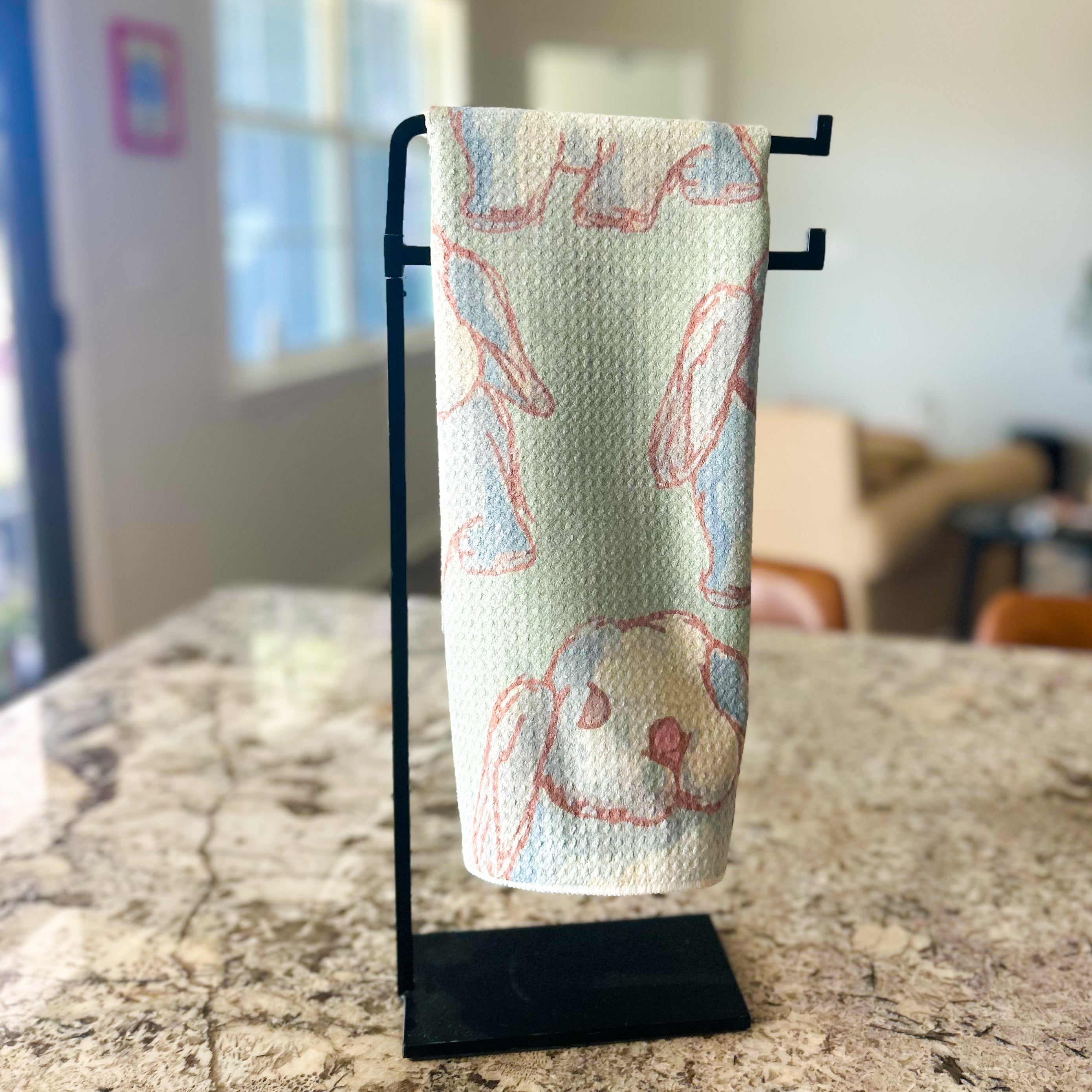 Watercolor Bunny Tea Towel|Jessica Reynolds Art