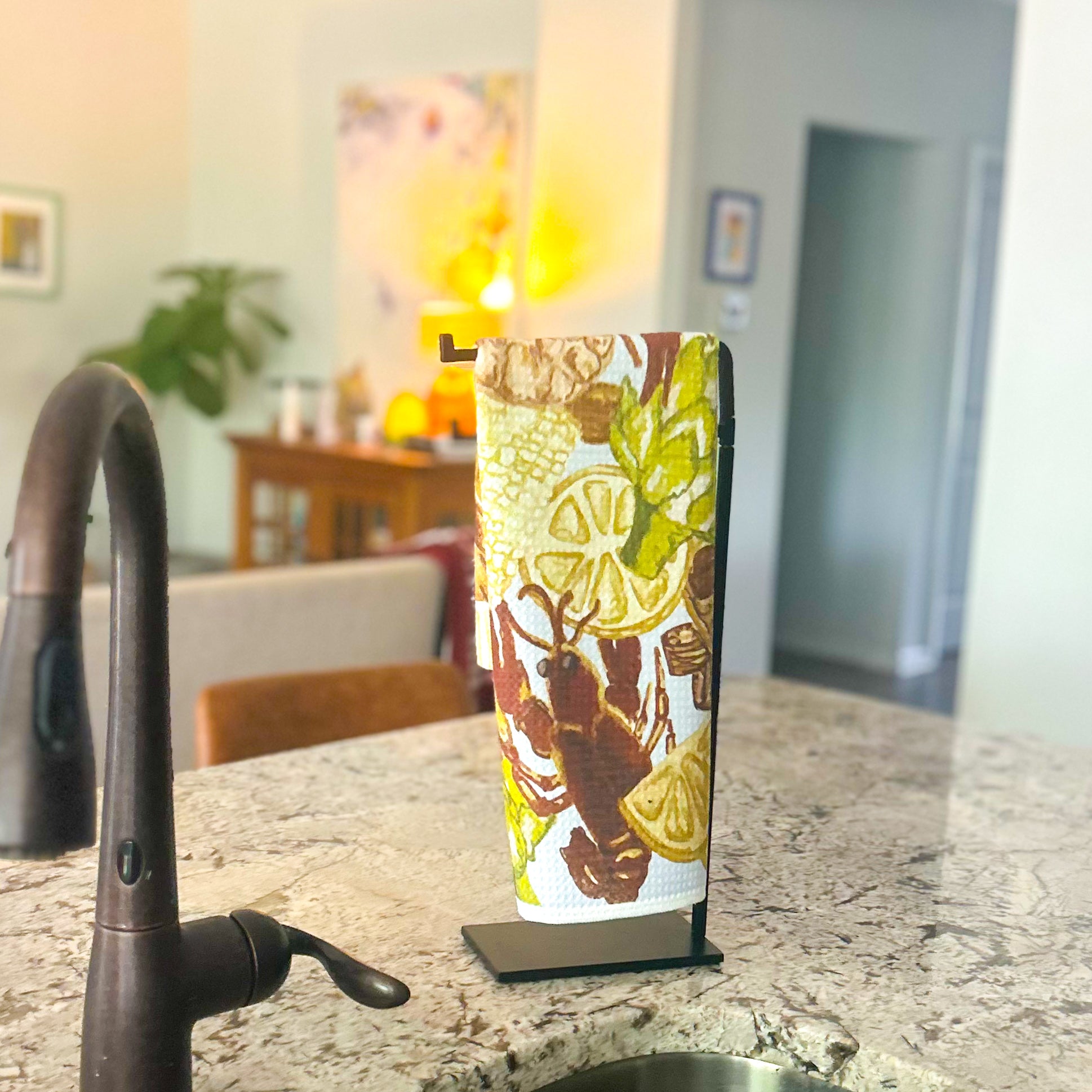 Crawfish Boil Tea Towel|Jessica Reynolds Art