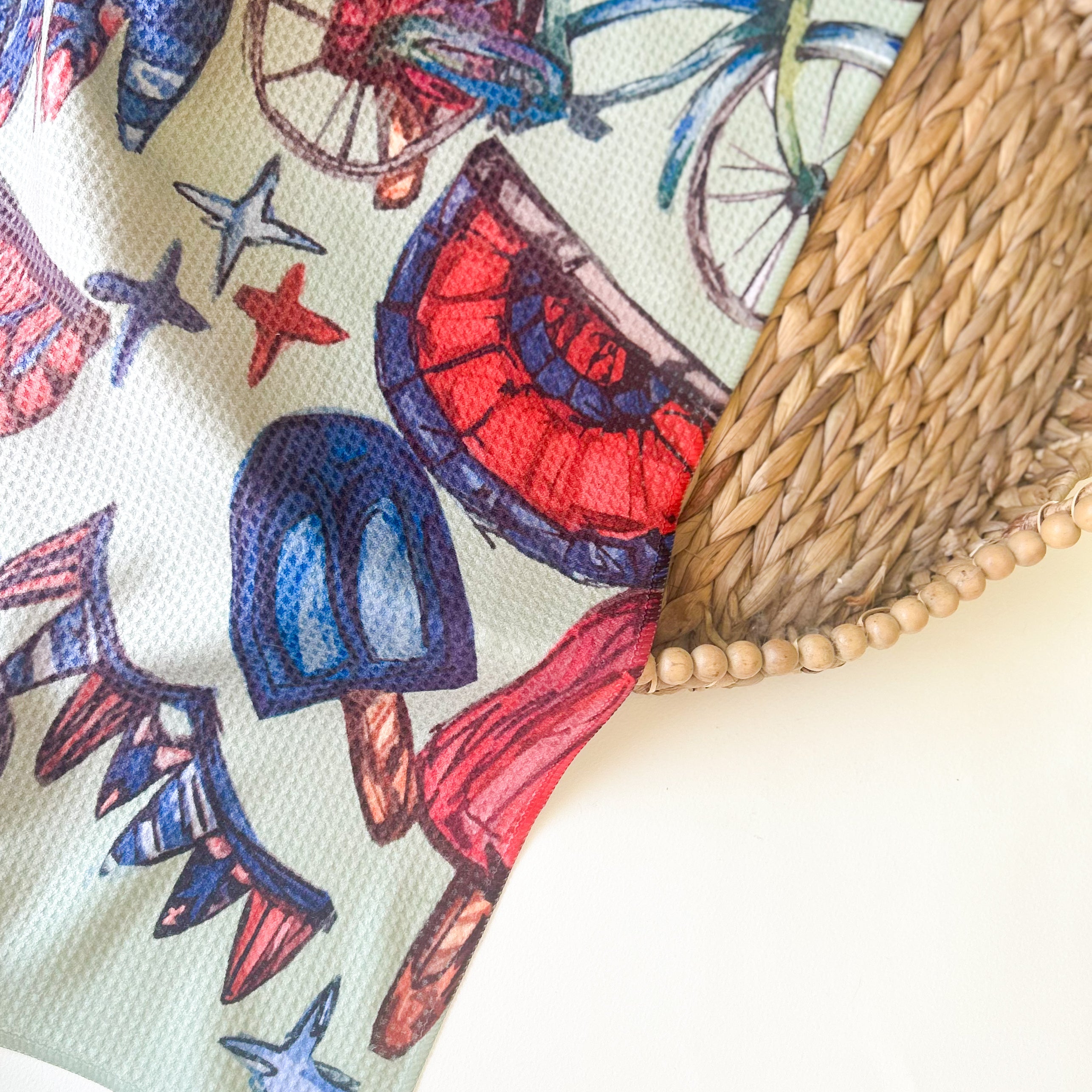 Bike Parade Tea Towel|Jessica Reynolds Art