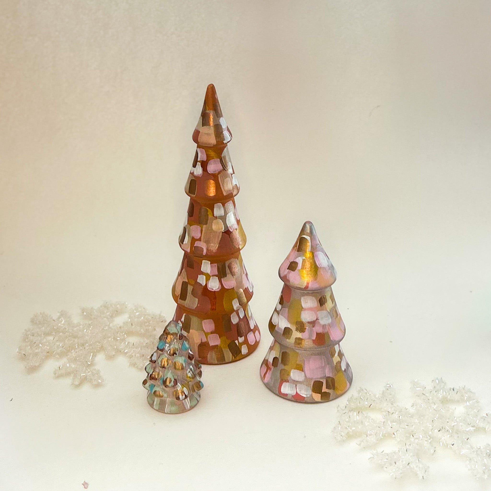 Dusty Neutrals Tall Christmas Tree|Jessica Reynolds Art