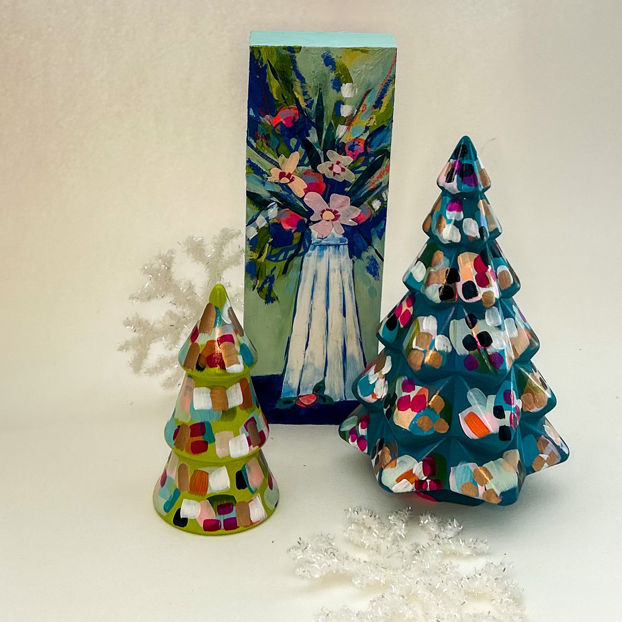 Teal and Bright Large Tree|Jessica Reynolds Art