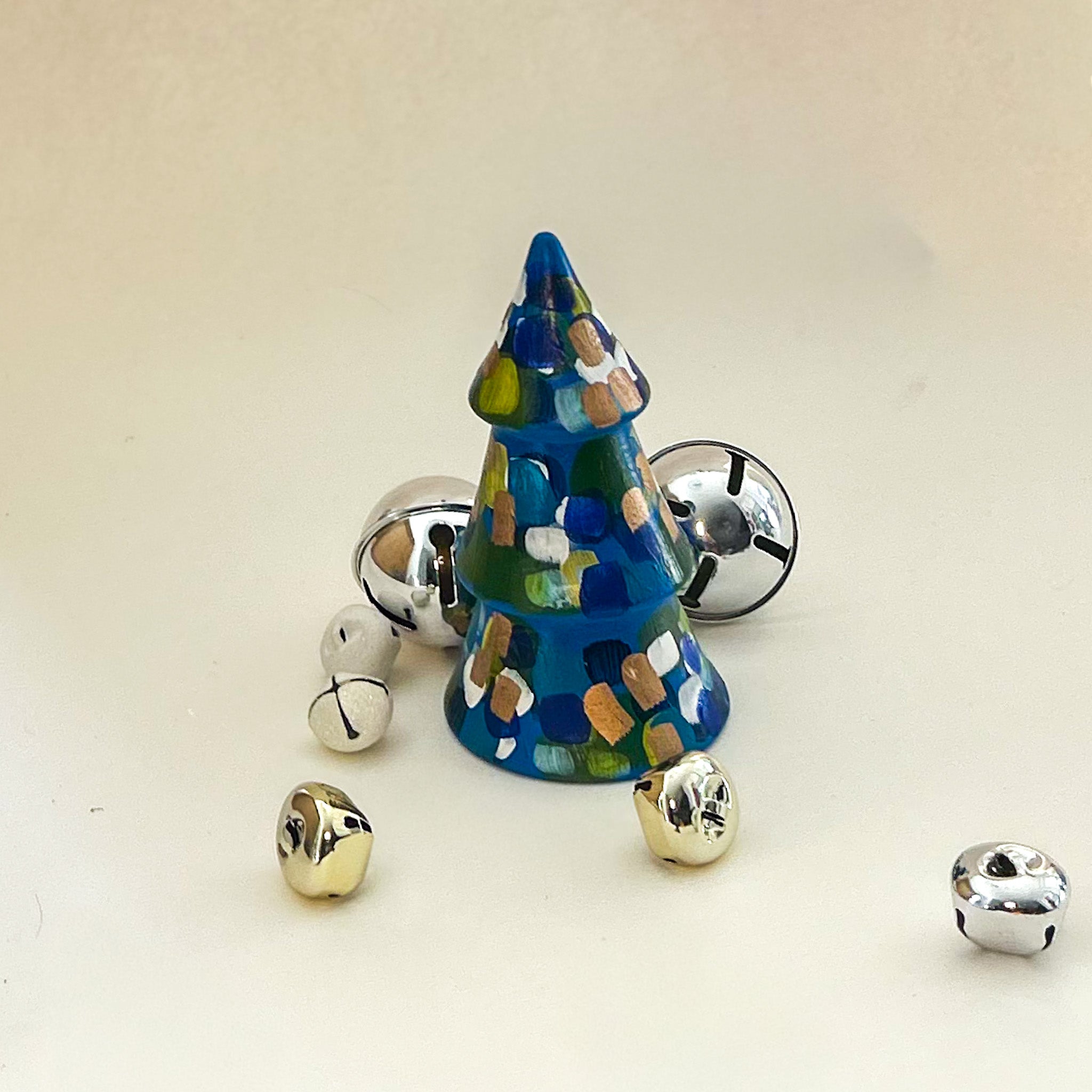 Blue and Green Mini Christmas Tree|Jessica Reynolds Art