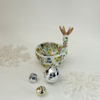 Frosty Blue Reindeer Bowl|Jessica Reynolds Art